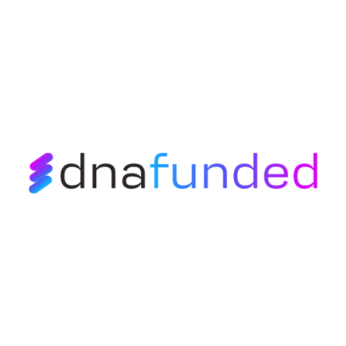 DNA Funded prop trading firm logo – 2 challenge, Funding up to 2,000,000, preferred by investors.